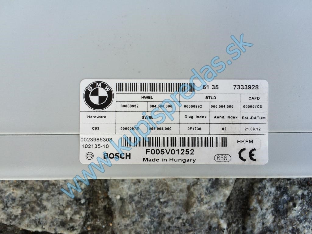 Kompletné plynové vzpery kufrových dverí BMW 5 F11 