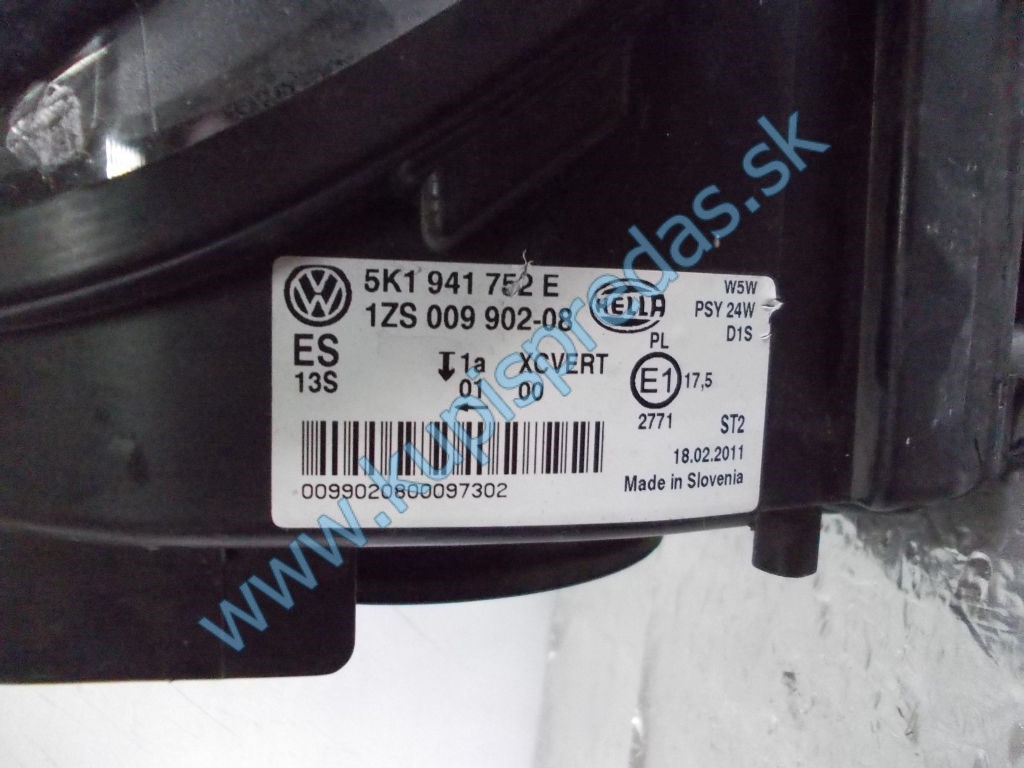 Predné pravé XENON svetlo VW GOLF 6 GT GTI R20