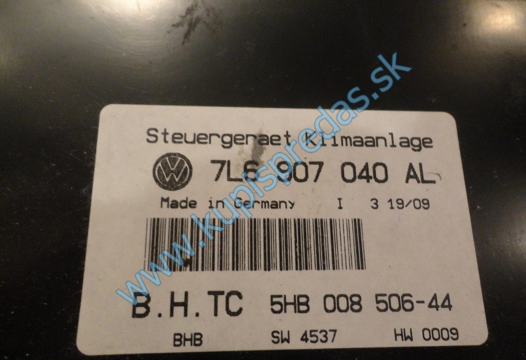 Ovládací panel klímatizácie KLIMATRONIC VW TOUAREG 7L6 