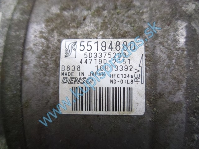 kompresor klimatizácie na fiat punto grande 1,4i, autodiely na fiat punto grande, 