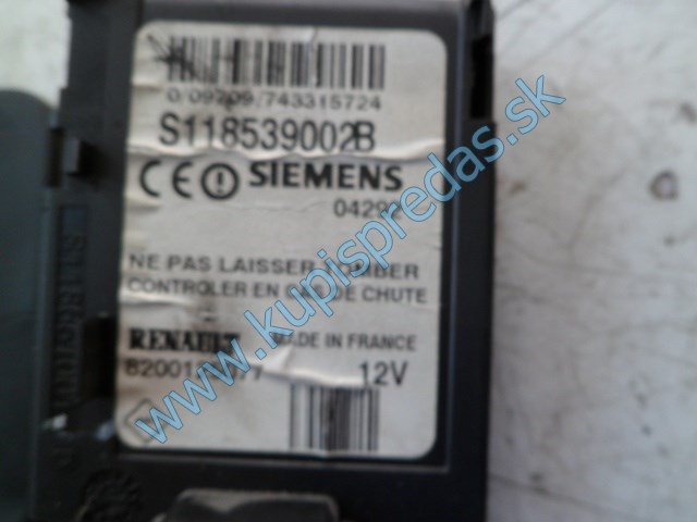 čítačka na renault scénic 2 1,9dci, s118539002B, 