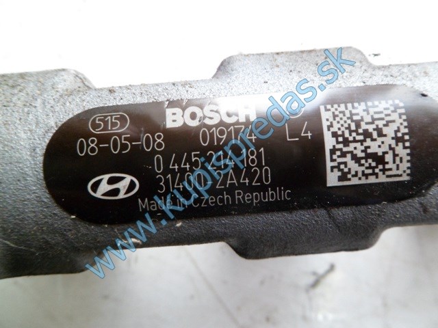 palivová rampa na hyundai i30 1,6crdi, vstrekovacia rampa, 