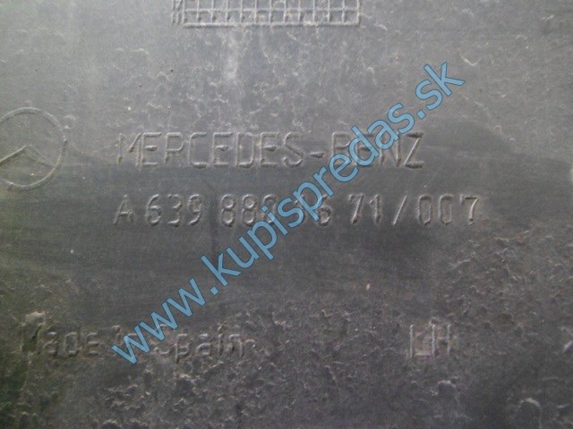 ľavý zadný roh nárazníka na mercedes vito W639, A6398801671/007 