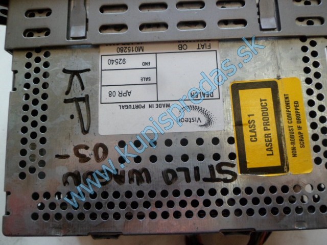 autorádio na fiat stilo 1,9jtd, rádio na cd, 