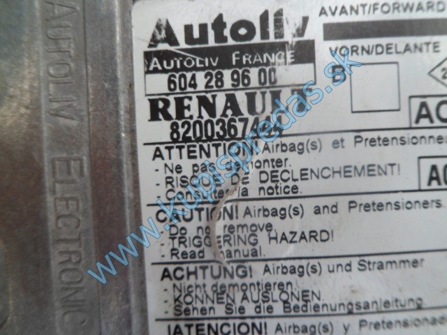 riadiaca jednotka airbagov na renault megane 2, 8200367444