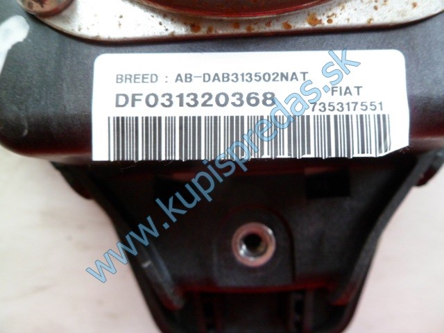 volantový airbag na fiat stilo 1,9jtd, wagon, kombi, 735317551