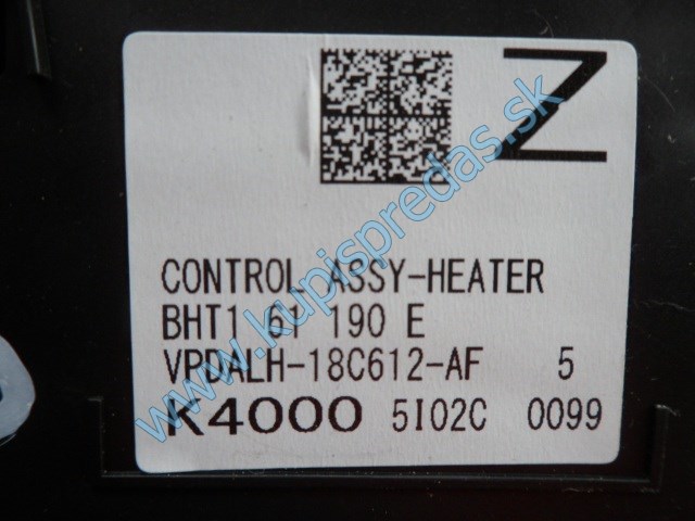 panel ovládania kúrenia na mazdu 3 HB, VPDALH-18C612-AF