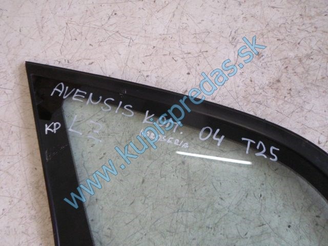 ľavé zadné sklo na toyotu avensis kombi, t25, do karosérie