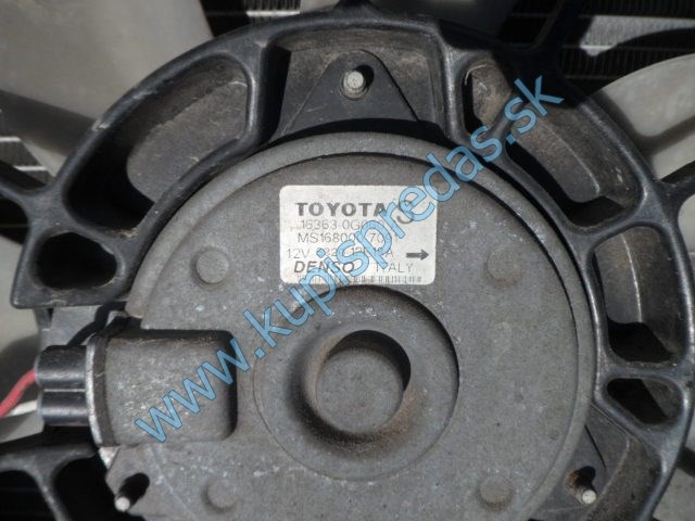 komplet chladice na toyotu avensis t25 2,0d, ventilátor