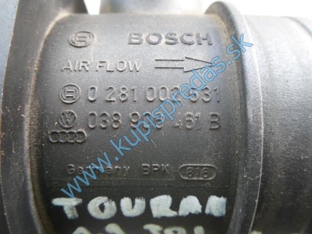 váha vzduchu na vw  volkswagen touran 1,9tdi, 038908461B