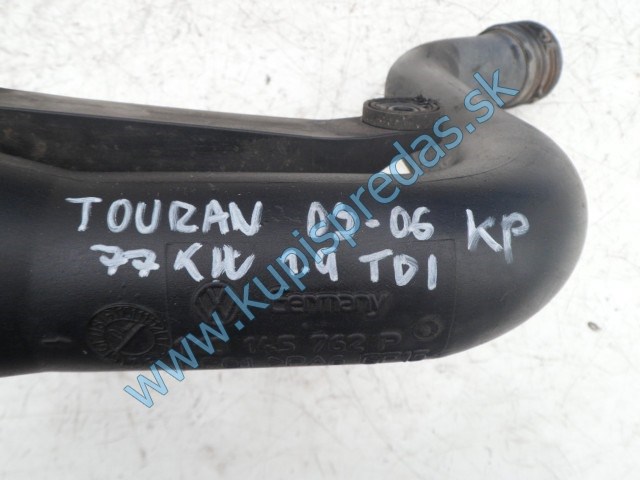 hadica na vedenie vzduchu na vw volkswagen touran, 1,9tdi, 1K0145762P