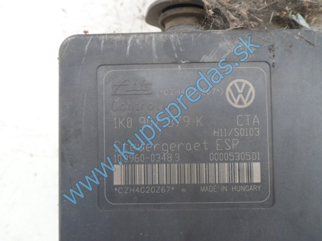 pumpa abs na vw volkswagen touran, 1,9tdi, 1K0907379K