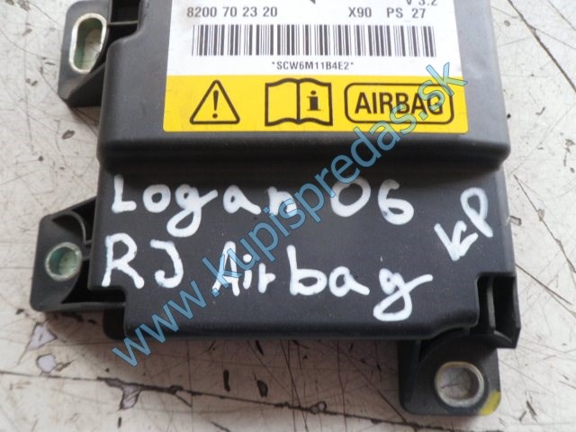riadiaca jednotka na airbagy na daciu logan, 8200702320 