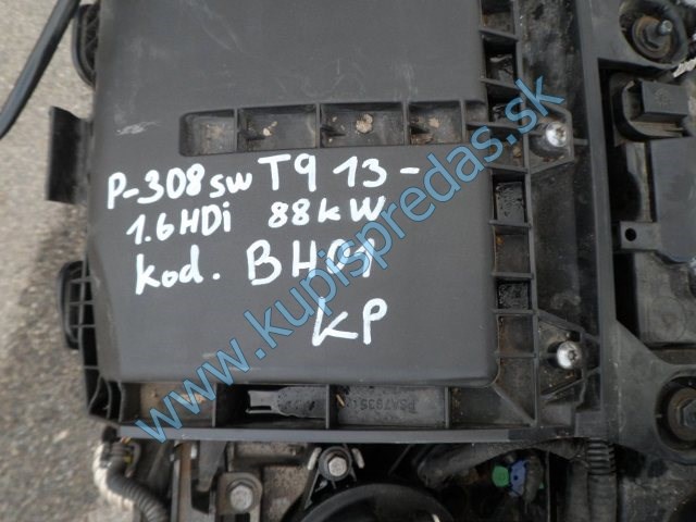 kompletný motor na peugeot 308 1,6hdi 88KW, BH01