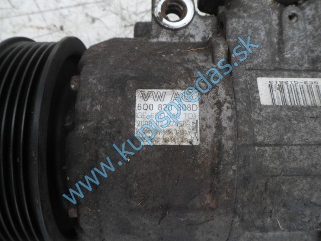 kompresor klimatizácie na vw volkswagen polo, 1,4i 16V, 6Q0820808D