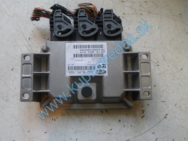 riadiaca jednotka motora na citroen c3 1,4i 16V, 9654596080