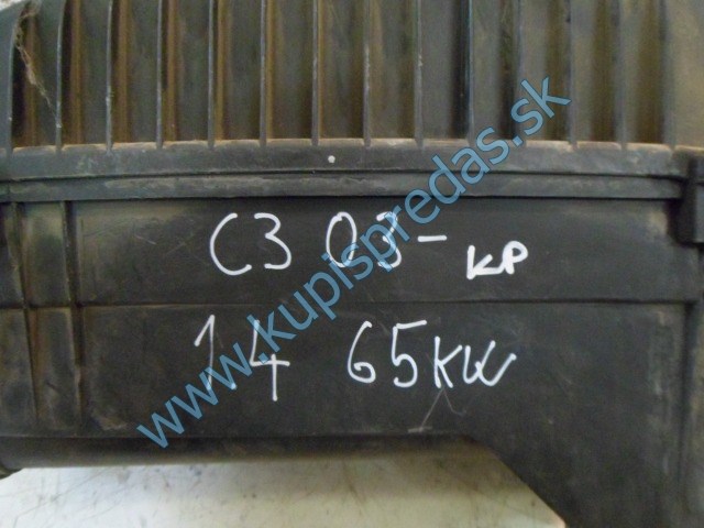 obal vzduchového filtra na citroen c3 1,4i 16V, 9654625780