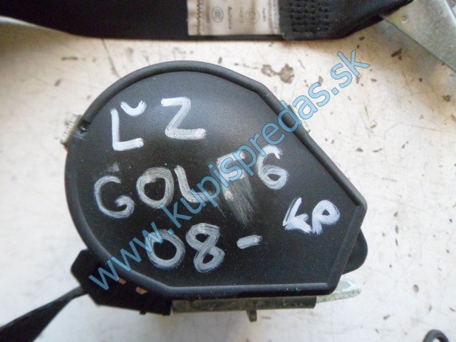 ľavý zadný bezpečnosntný pás na vw volkswagen golf 6 HB, 1K6857806N