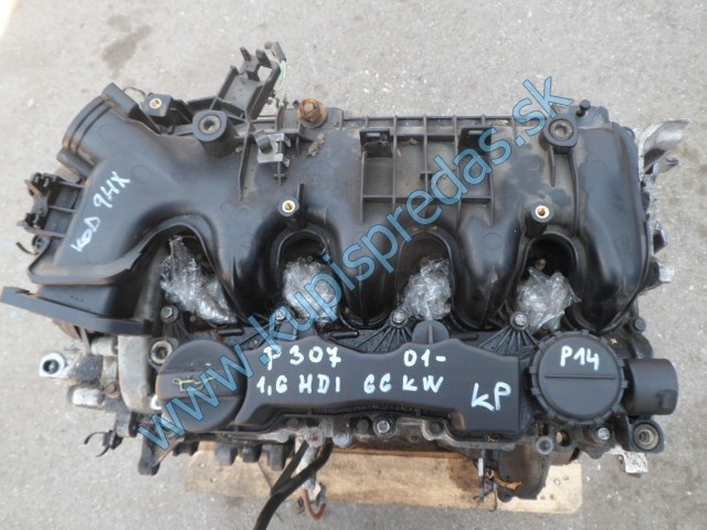 motor na peugeot 307 1,6hdi, 9HX