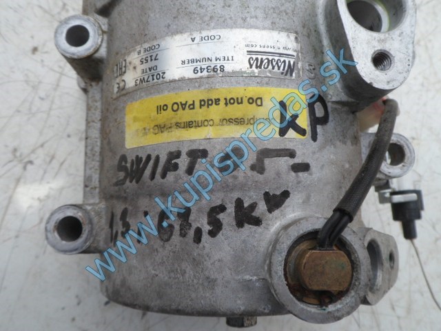 kompresor klimatizácie na suzuki swift, 1,3i, 89349, 