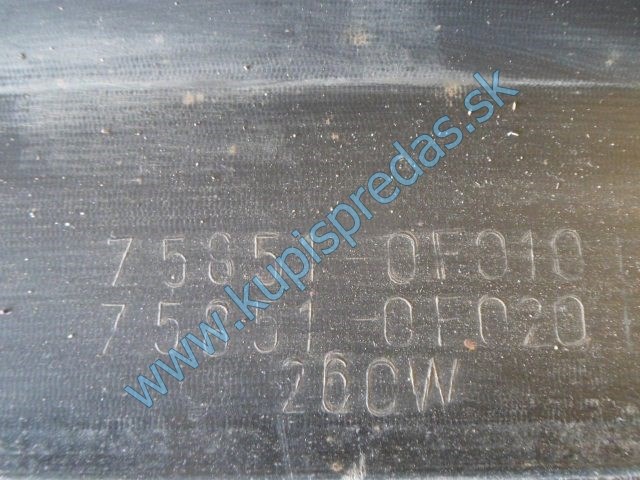 pravý plastový prah na toyotu corollu verso lift, 75851-0F010