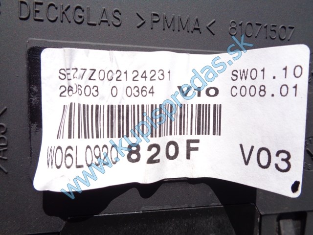 tachometer na seat ibizu 1,4i 16V, 110080105011A