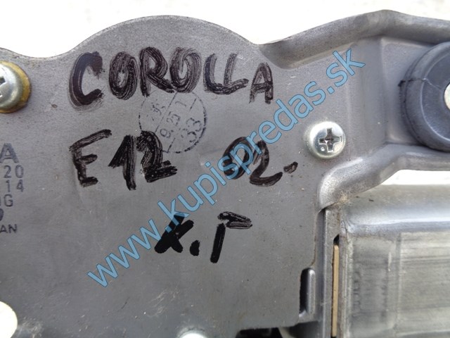 zadný motorček stierača na toyotu corollu e12 HB, 85130-02020, 