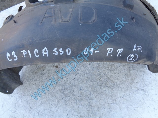 pravé predné nadklolo na citroen c3 picasso, 9684572080