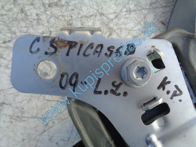 ľavý zadný bezpečnostný pás na citroen c3 picasso, 