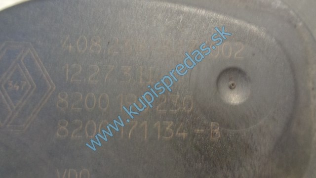 škrtiaca klapka na renault megane 3 1,6i, 8200171134-B