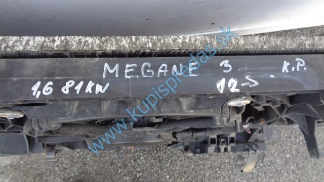 predné čelo na renault megane 3 1,6i, chladiče, 