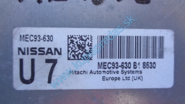 riadiaca jednotka motora na nissan qashqai 1,6i, MEC93-630B18530