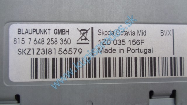autorádio bolero 1Z0035156, na škodu octáviu 2, 