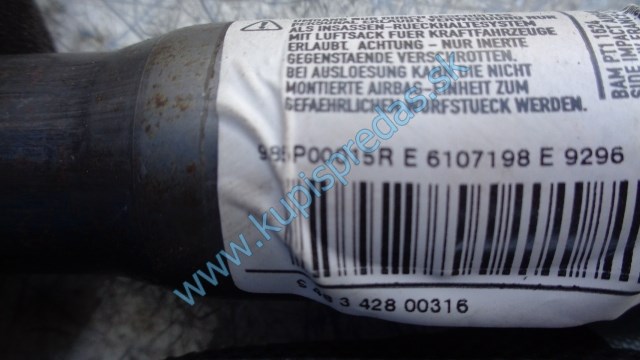 pravý strešný airbag na renault fluence, E6107198E