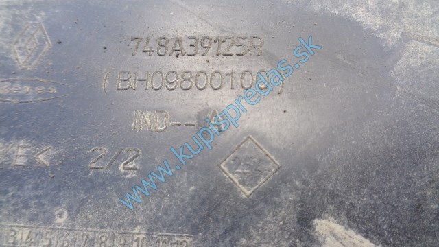 ľavý zadný kryt na podvozok na renault clio 4, 748A39125R