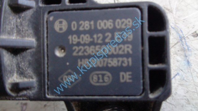 senzor plniaceho tlaku na renault clio 4 0,9tce, 0281006029