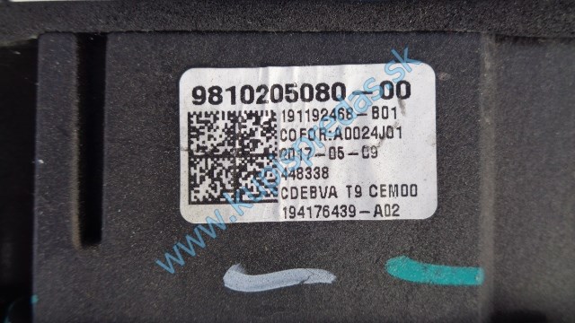 páka na radenie rýchlostí na peugeot 308 T9 automat, 9810205080-00