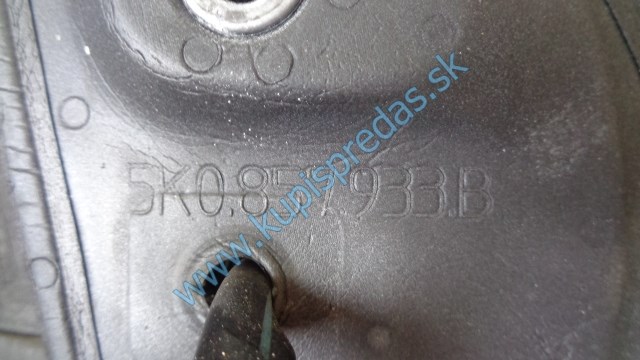 ľavé spätné zrkadlo na vw volkswagen golf 6, 5K0857933B