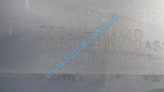 ľavý plastový kryt na prah na suzuki jimny, 77641-81A00