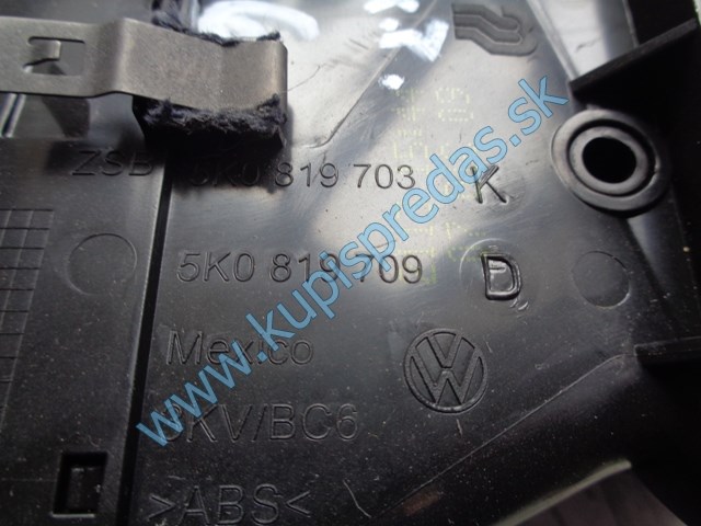 ľavý predný výduch kúrenia na vw volkswagen golf 6, 5K0819709D