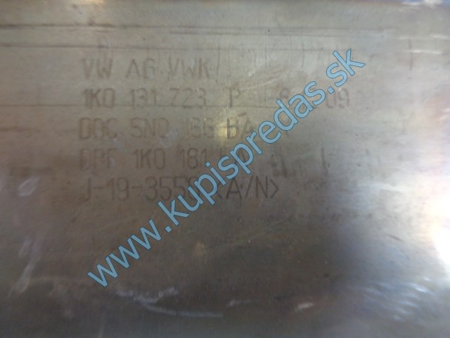 dpf filter na vw volkswagen gofl 6 1,6tdi, 1K0131723P, 