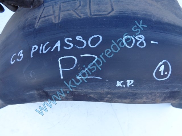 pravý zadný podblatník na citroen c3 picasso, 9684575880