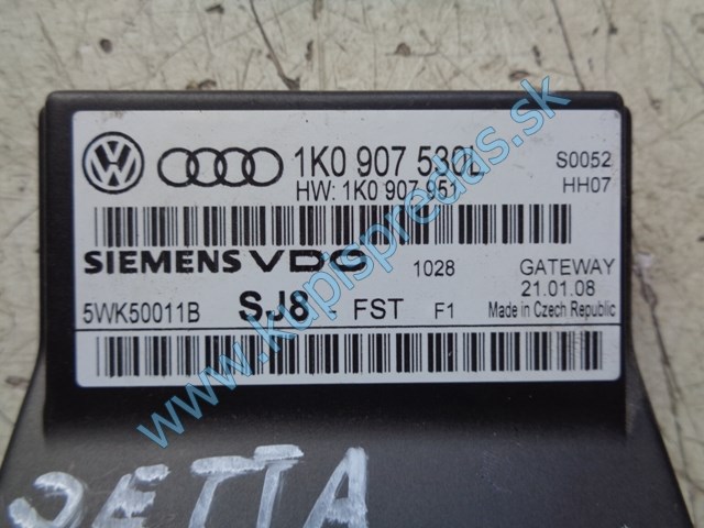 riadiaca jednotka gateway na vw volkswagen jetta, 1K0907530L