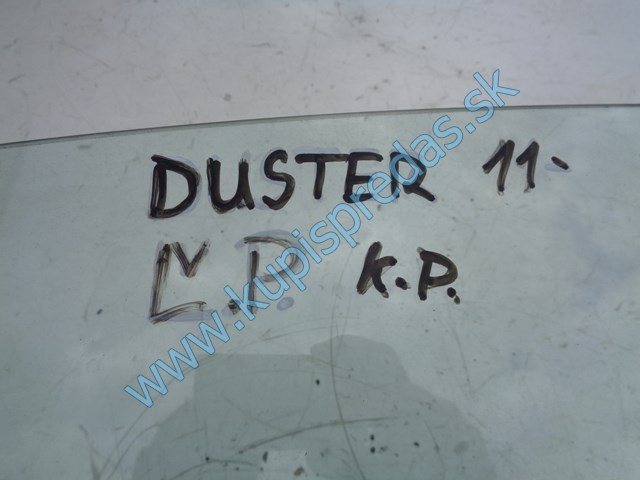 ľavé predné sklo do dverí na daciu duster, sťahovacie, 