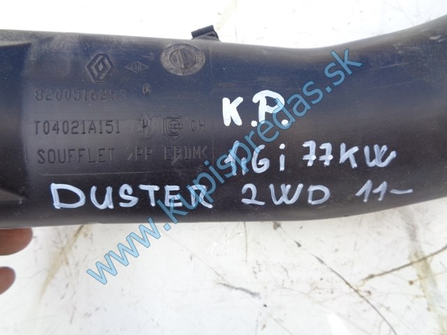 sacie potrubie na daciu duster 1,6 16V, 8200516253