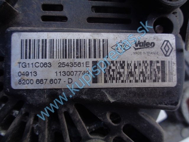 alternátor na daciu duster 1,6 16V, 8200667607-D