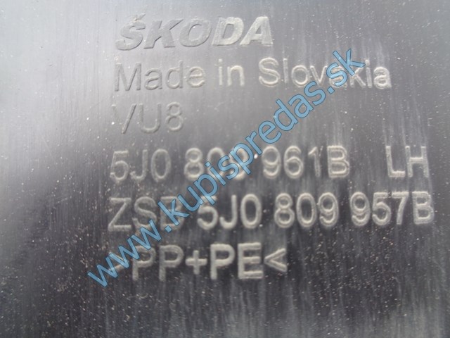 ľavý predný podblatník na škodu fábiu 2, 5J0809961B