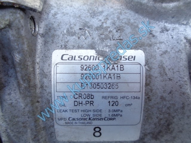 kompresor klimatizácie na nissan juke, 926001KA1B