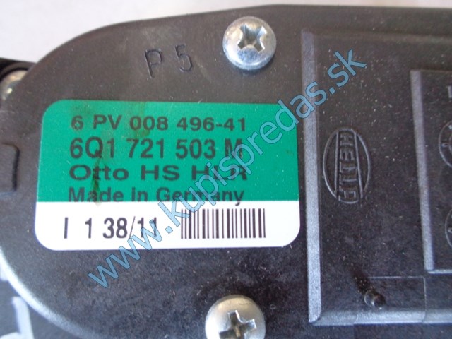 elektronický plynový pedál na škodu fábiu 2, 6Q1721503M