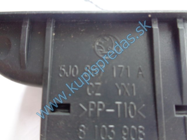 ľavý predný vypínač na okná na škodu fábiu 2, 5J0867171A